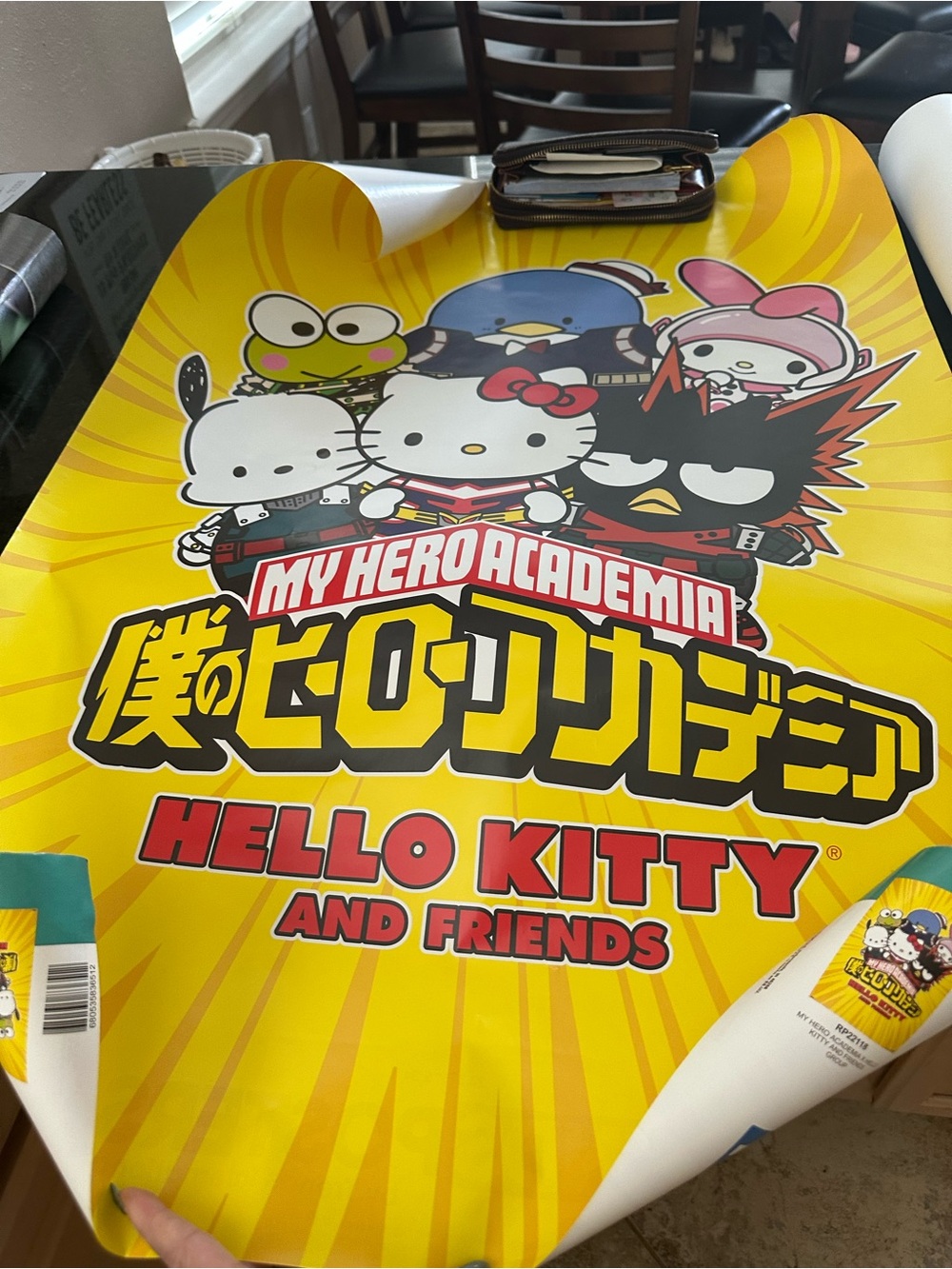 My Hero Academia x Hello Kitty Yellow Graphic Poster